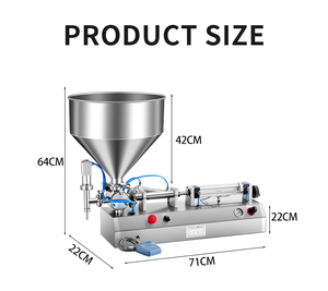เครื่องบรรจุน้ำมันมะกอกแบบกึ่งอัตโนมัติเครื่องเติมลมสำหรับมูลนิธิของเหลวมายองเนส - Product Image 3