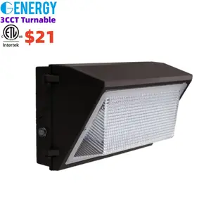 Photocell dusk to dawn day off night on wall pack led light 45w 3cct selectable Outdoor LED wall light