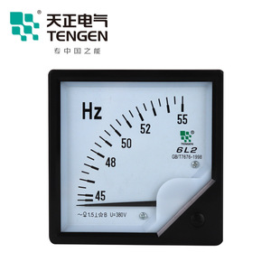 Fréquencemètre Tengen 6L2-H 45-55Hz, instrument analogique de panneau, 380V 50Hz - Product Image 2