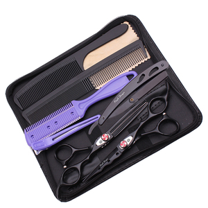 Cho Tím Rồng 6 ''Thép Không Gỉ Sắc Nét Tóc Cắt Kéo Chuyên Nghiệp Cắt Tóc Kéo Thiết Lập Độ Cứng Cao 58-60hrc Trung Quốc - Product Image 2