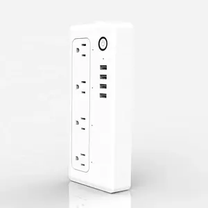 Tuya WiFi Smart Plug US Outlet Power Strip power Monitor Timer Voice Function Wireless Remote Control Works With for Google Home