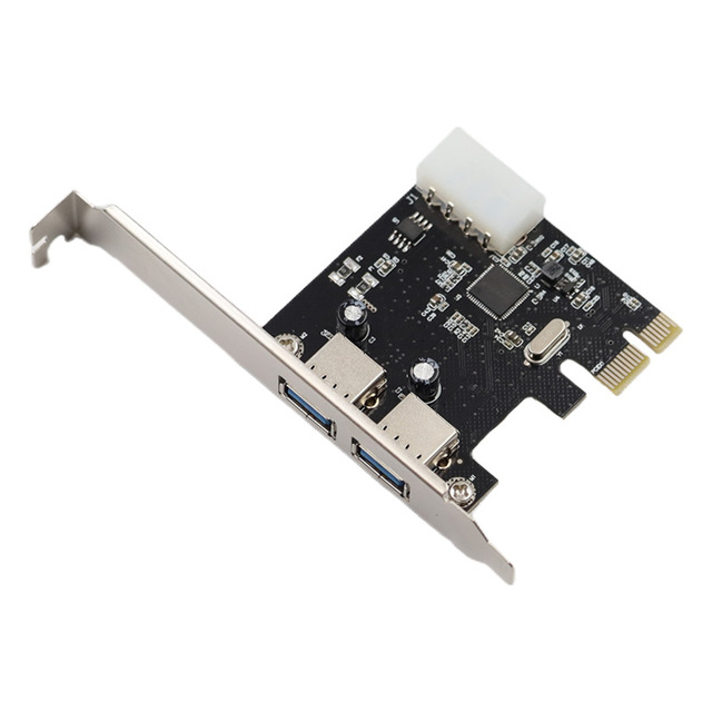 ASM1042 PCIe USB 3.0 Card 2-Port 5Gbps Expansion Adapter for Desktop PC Internal Slot Converter High Speed Interface Card
