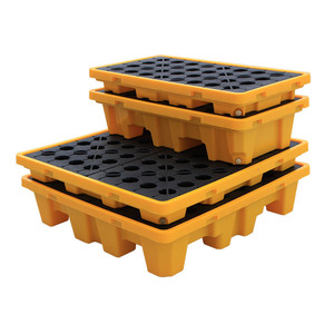 Leak-proof pallet, chemical tonne <b>drum</b>, virgin <b>plastic</b> oil <b>drum</b>, four-<b>drum</b> oil receiving platform, four-way forklift entry - Product Image 1