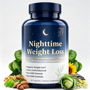 Capsules brûle-graisses nocturnes thermogéniques OEM à la vitamine L-Arginine pour hommes - Coupe-faim, soutien au sommeil, stimulant du métabolisme - Product Image 1