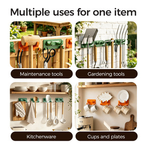 <b>Garden</b> Tool Storage <b>Hook</b> Garage Wall Mounted Hanging Bracket Multifunctional Hardware Organizer <b>Hook</b> for Workshop Yard Farm Hand - Product Image 4