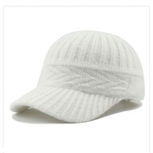 Casquette de baseball en laine pour femme, style coréen, automne-hiver, avec logo personnalisé, tricotée, série japonaise, vente en gros - Product Image 4