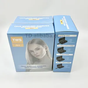 TWS F9 earphone antiair 2000mah, Headset F9-5c tampilan LED baterai Bank daya PK M10