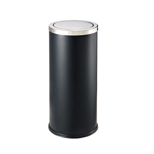 30L Golden Stainless Steel Trash Can Standing Shake Lid Special <strong>Large</strong> Waste <strong>Bin</strong> for Shopping Mall Corridor Office Building - Product Image 2
