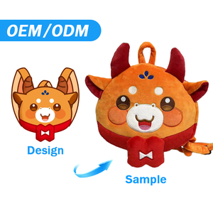 Maßgefertigter Buchcharakter-Design Hasen-Laternen-Tasche Gefüllte Puppe Baumwoll-Plüschtier Kundenspezifischer Plüsch-Taschen-Tier-Rucksack - Product Image 2