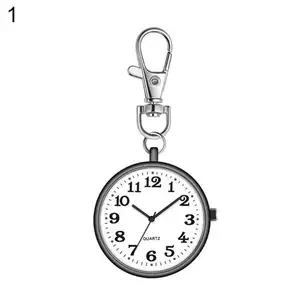 Heiße beliebte Frauen süße Krankens ch wester Fob Brosche Taschenuhr Bronze Quarz Vintage Taschenuhr Uhrwerk Schlüssel bund Schlüssel ring Uhr