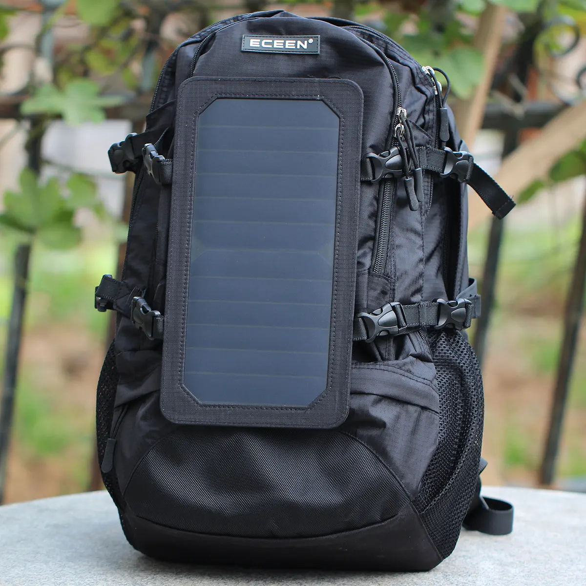 17-Zoll-Solarpanel-Rucksäcke mit USB-Ladegerät Diebstahls icherung Geschäfts reise Schult asche Laptop-Rucksack wasserdichte Solar rucksäcke