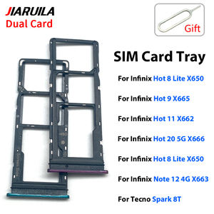 Para Tecno Spark 4 5 7 9T 10 10 <span class=keywords><strong>Pro</strong></span> 20C Spark <span class=keywords><strong>Go</strong></span> 2022 Spark7 <span class=keywords><strong>Pro</strong></span> Hot <span class=keywords><strong>8</strong></span> Lite Hot 9 Hot 20 5G Bandeja de tarjeta SIM Piezas de reparación Cable flexible - Product Image 4