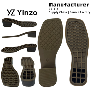 Sol Sepatu Wanita Hak Tinggi Sedang, Sol Luar <span class=keywords><strong>TPR</strong></span> Bentuk Persegi Mewah, Anti Selip - Product Image 2