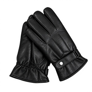 Guantes de Conducción de Cuero Genuino Premium, Largos hasta la Muñeca, Lisos, Sin Forro, Térmicos, Transpirables, con Pantalla Táctil, para Fiestas al Aire Libre, Cálidos para el Invierno - Product Image 1