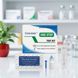 Kit de Detección Rápida de Anticuerpos contra el VIH 1+2, Desechable, de Uso Médico, Clase III, para Exámenes Clínicos, Venta al Por Mayor - Product Image 1