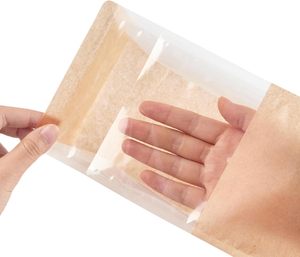 Großhandel Brown <span class=keywords><strong>Kraft</strong></span> Papiertüten Fast Food Take Away Verpackung für Lebensmittel Bäckerei Brot für Werbeaktionen - Product Image 5