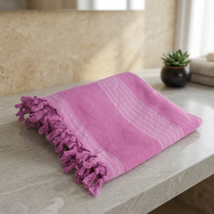 Toalla de mano de algodón comprimido, desechable, de secado rápido, teñida con hilo, color morado, ideal para viajes en avión, ¡al mejor precio! ! ! - Product Image 3