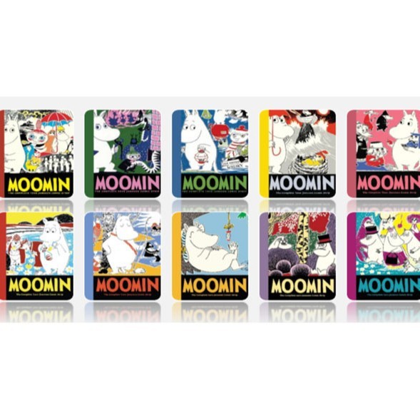 Moomin comic series-10 volumes-black and white on daurin paper