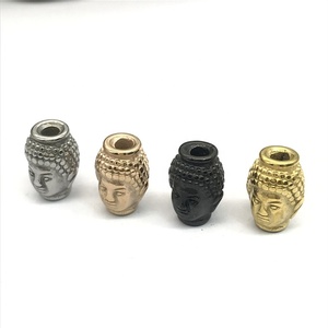 Commercio all'ingrosso logo personalizzato in acciaio inox oro argento del braccialetto che trovano spacer testa di buddha perline per monili che fanno - Product Image 3
