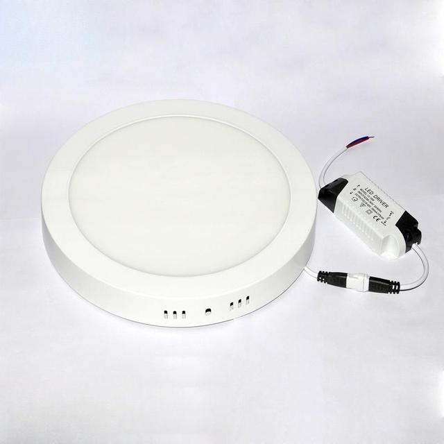 Top Quality CE RoHS Surface Mounted Indoor Ceiling 6w 12w 18w 24w Smd Square Round Commercial Slim Led Panel Light