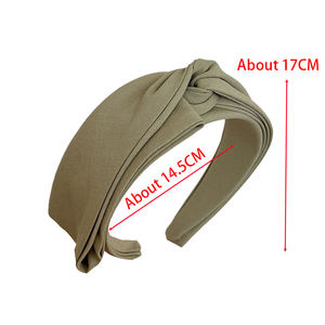 Japon Corée Show Face Petit <span class=keywords><strong>Bandeau</strong></span> De Couleur Unie Tissu Croisé Asymétrique Cheveux Cerceau Simple Premium Large Bord <span class=keywords><strong>Bandeau</strong></span> - Product Image 6