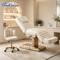 Table de massage électrique moderne pliable à 4 moteurs, durable, en cuir PU, réglable en hauteur (dossier et pieds), pour salon de beauté et spa
