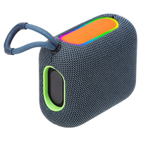VIBEPULSE Mini Bass Beast- Speaker BT Portabel dengan Bass Dalam 5W, Pertunjukan Cahaya RGB, Waktu Putar 12 Jam, Pengisian Daya USB DC untuk Pesta dan Luar Ruangan