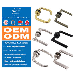 금속 통로 문 스테인리스 304 사각 로즈 레버 자물쇠 손잡이 세트 - Product Image 1