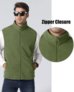 Mùa Xuân Ngoài Trời Windproof Người Đàn Ông Của Vest Không Tay Polyester Không Thấm Nước Vải Với Dây Kéo Túi Đi Bộ Đường Dài Câu Cá Áo Khoác - Product Image 6