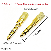 6.35mm Erkek - 3.5mm Dişi Stereo Kulaklık Adaptörü Yardımcı Kablolar için Ses Jakı Adaptörü