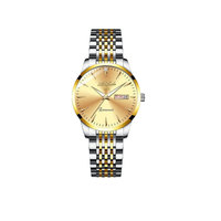 Montre Aili Feida pour homme avec bracelet en acier inoxydable, mouvement à quartz authentique, cadran à aiguilles, luminescent, étanche 30M, boîtier en alliage 40mm