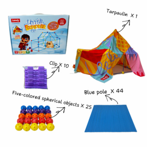 Kit de construction de château et de fort DIY 69 pièces - Jouet éducatif pour construire sa propre tente - Product Image 6