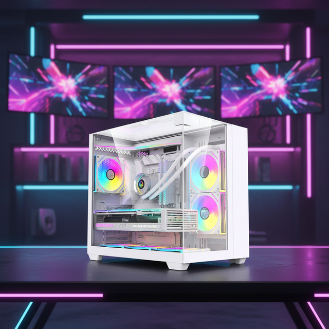 ATX Gaming Desktop PC i5-13400F RTX 4060 16GB RAM 512GB SSD Good Heat Dissipation Full Set Host for E-sports and Entertainment