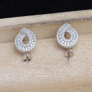 ต่างหูเงินแท้ S925 รุ่น Wenchi ลายดอกไม้ สำหรับงาน DIY อุปกรณ์เสริม 15644 ตัวล็อคแบบเรียบ ฐานเปล่าเรียบง่าย ตกแต่งด้วยมุก เครื่องประดับจีน - Product Image 4