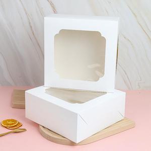 3 Pound White Cake Box Large Window Quality Standard 20/40FT Fabriqué en matériaux recyclés pour les cadeaux de boulangerie à emporter Expédié en Thaïlande - Product Image 3