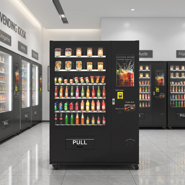 Unmanned Convenience Store Street Snack Automaten Smart Refrigerator Beverage Combo Vending Machine SDK Enabled Touchscreen