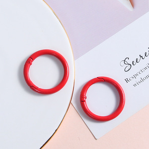 Khóa móc tròn kim loại 33mm, dạng lò xo, vòng tròn mở, móc khóa, dùng cho túi da, dây đeo, dây xích, khóa cài, kẹp - Product Image 6