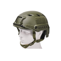 Casque BJ rapide Casque de bosse tactique en plastique ABS avec mentonnière réglable adapté, casque de protection durable Sécurité sportive