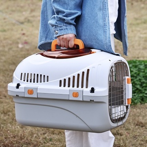 Caisse de <span class=keywords><strong>transport</strong></span> rectangulaire pour animaux de compagnie, élégante, avec bouton, portable, pour <span class=keywords><strong>chat</strong></span>, à fixer au véhicule - Product Image 4