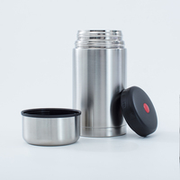 Casserole à mijoter en acier inoxydable à double paroi de 1000 ml avec logo personnalisé, idéale pour les voyages en plein air et le camping