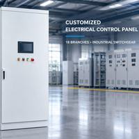 Panel Kontrol Listrik Khusus Seri HT Switchgear Industri 18 Cabang 220V 380V 400V 660V 10A-1000A Tahan Air