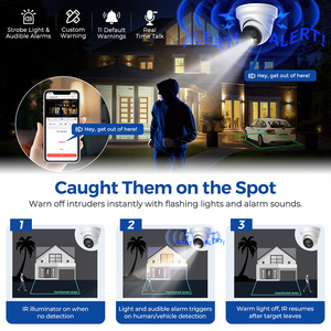 Hitosino em 8Mp برج الأمن الكشف عن اتجاهين الصوت CCTV الحركة الذكية ضوء مزدوج 4K كاميرا Poe Ip - Product Image 5