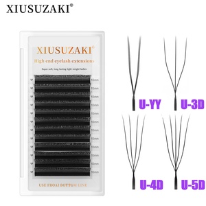 Pestañas de Volumen XIUSUZAKI Cilios Mega Volumen 0.07mm Flor Paralela Pestañas Cruzadas Forma de U <span class=keywords><strong>Y</strong></span> <span class=keywords><strong>YY</strong></span> 3D 4D 5D Extensión de Pestañas en U - Product Image 1