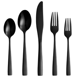 Sheeraz International C-05 Stainless Steel Mirror Polish Modern Cutlery Flatware <b>Set</b> for Party Use 5 Knives Spoons <b>Tea</b> Spoon - Product Image 1