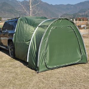Grande tente SUV 4 saisons pour 2 personnes, tente de lit de camion, verte, poteaux en aluminium, imperméable PU4000mm, tente de <span class=keywords><strong>camping</strong></span> arrière de voiture - Product Image 4