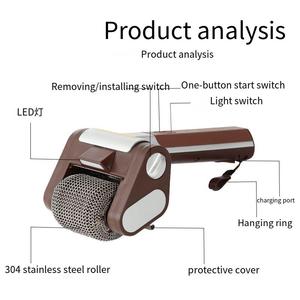 Electric Grill Cleaning <b>Brush</b> Rechargeable BBQ Cleaner with LED Light Steel <b>Wire</b> Roller Cordless Portable Outdoor Grills - Product Image 4