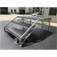 Podio portátil de aluminio de alta resistencia, plataforma de escenario profesional para conciertos y bodas, precio bajo