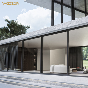 <span class=keywords><strong>Porte</strong></span> extérieure moderne à <span class=keywords><strong>double</strong></span> vitrage avec isolation thermique résistante aux ouragans Wazzor, design moderne, <span class=keywords><strong>porte</strong></span> <span class=keywords><strong>coulissante</strong></span> en aluminium avec <span class=keywords><strong>verre</strong></span> Lowe - Product Image 1