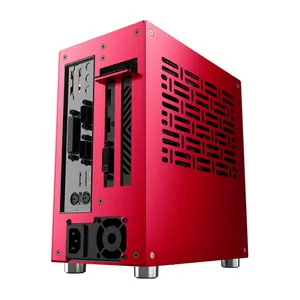 Custodia ITX in alluminio OEM per supporto VGA verticale stile gaming free alimentatore SFX