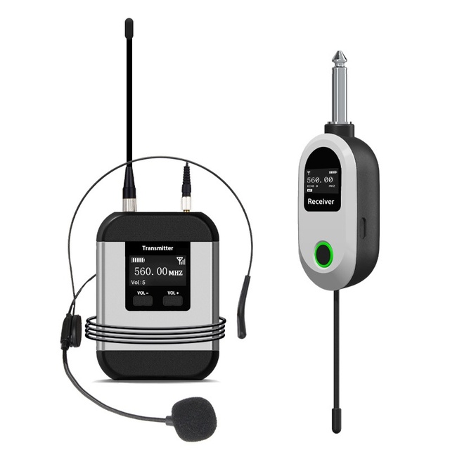 Wireless Metal Lavalier Microphone Ear Hanging Headset Noise Cancelling Reverb Performance Singing Speech System Universal JT-02